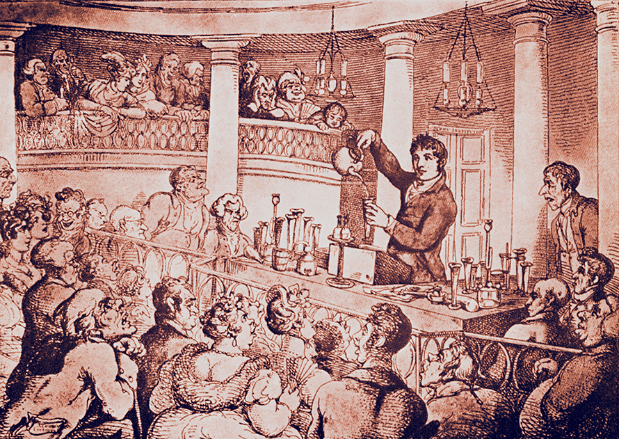 Nhà hóa học người Đức Friedrich Accum thuyết trình tại Viện Surrey (Anh). Nguồn: Le Monde diplomatique Nhà hóa học người Đức Friedrich Accum thuyết trình tại Viện Surrey (Anh). Nguồn: Le Monde diplomatique